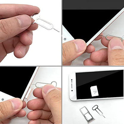 7Pcs SIM Card Removal Openning Tool Tray Eject Pins Needle Opener Ejector Compatible with All iPhone Apple iPad HTC Samsung Galaxy Cell Phone Smartphone Watchchain Link Remover (7Styles)