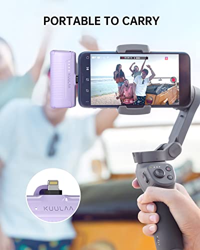 Kuulaa Portable Charger iPhone 4500mAh Mini Power Bank,Cute Battery Pack Backup Charger Travel Compatible with iPhone 14/13/12/11/XS/XR/Airpods (Purple) - color: Purple