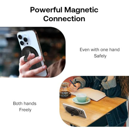 Magnetic Finger Phone Grip for MagSafe Stand, Phone Grip Strap Holder,Clear