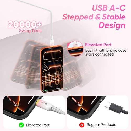 USB C to USB C Cable 6FT 5-Pack, 60W Fast Charging, 480Mbps Data - color: Pink, size: 6Feet