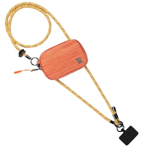 Save the Girls Active Clip & Go Phone Lanyard Rope Strap, Tangerine - color: Tangerine