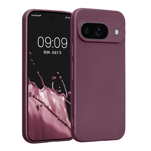 kwmobile Case Compatible with Google Pixel 9 Case -Soft TPU Back Phone Cover - with Metallic Look - Metallic Lavender - color: Metallic Lavender, size: Pixel 9