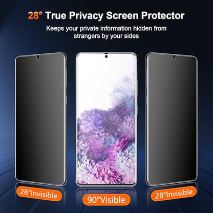 [2 Pack] Anti Glare Matte Privacy TPU Screen Protector for Samsung Galaxy S20 (Not Glass), Fingerprint Sensor Compatible, Full Adhesive Flexible Film, Easy Installation - size: Galaxy S20