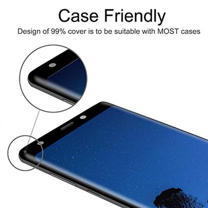 [2 Pack] Galaxy Note 9 Privacy Screen Protector, Premium Anti-Spy Tempered Glass [Case Friendly] [Anti-Scratch] 9H Hardness Screen Protector for Samsung Galaxy Note 9