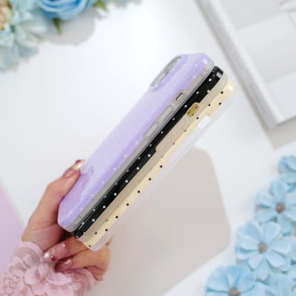 Polka dots case for iPhone 13/14 Black | Polka dots，Full Protection Soft TPU，will not peel, fade or rub off ，Kawaii Cute Phone Case for Women Girls - color: Imd Polka Dots Black