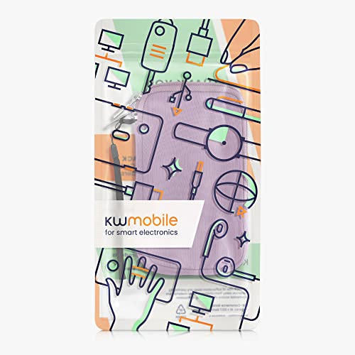 kwmobile Universal Phone Pouch Size M - 5.5" - Neoprene Smartphone Pouch with Zip - Water-Repellent Mobile Phone Case - Sleeve in Lavender - color: lavender, size: M - 5.5"