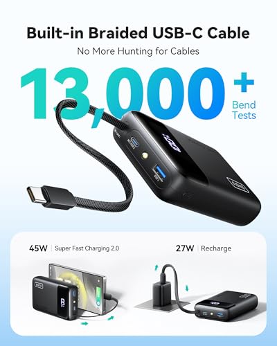INIU Portable Charger, Smaller 45W Fast Charging Power Bank, 20000mAh Beige - color: Beige, size: 20000mAh