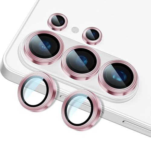 Camera Lens Protector for Samsung Galaxy s26 Ultra, Solid Color Spiral Ring - color: Pink