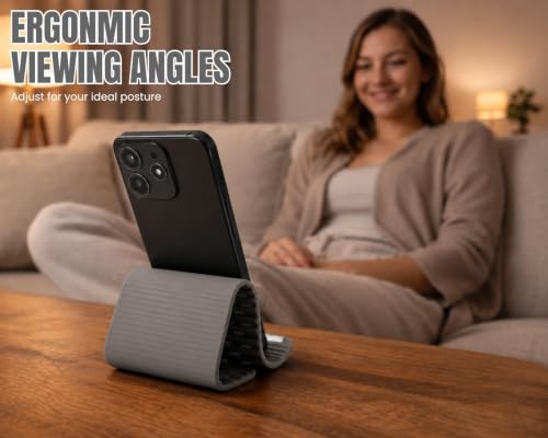 Silicone Phone Holder, 7.9In Flexible Bendable Phone Stand, Gray - color: Heat-Dissipating (Gray)