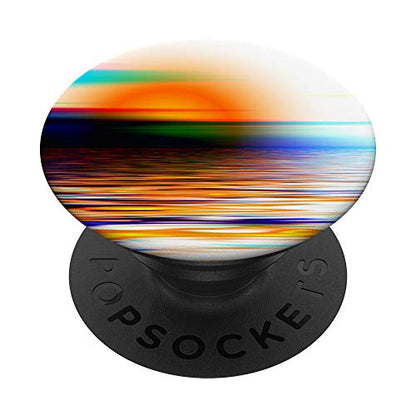 Sunset Sky Red Orange Teal Blue Pop Up Cell Phone Holder PopSockets PopGrip: Swappable Grip for Phones & Tablets
