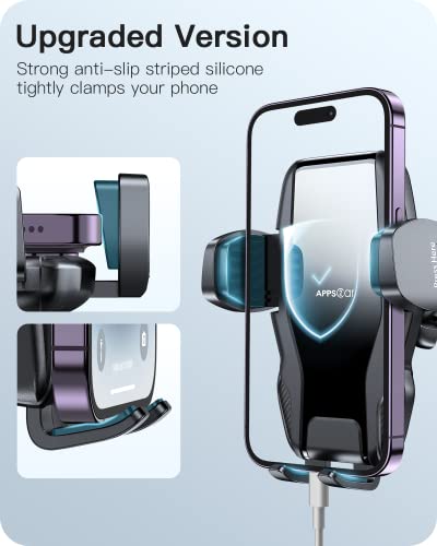 APPS2Car 13" Gooseneck Truck Phone Mount, Suction Cup for Windshield Vent - color: Black
