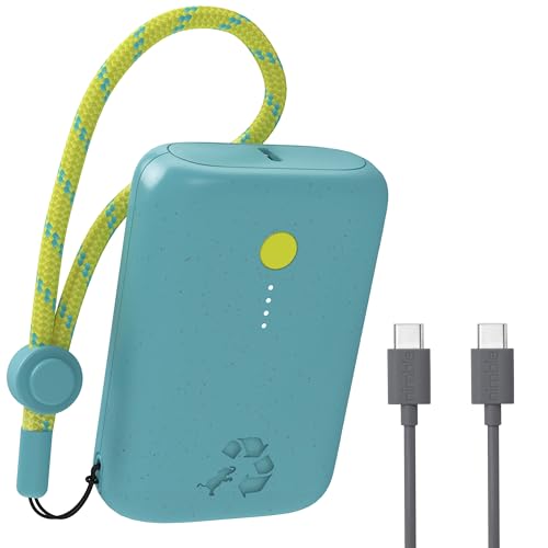 Nimble Champ Portable Charger, 10000mAh Power Bank, 20W Dual USB-C Charging - color: Shorebreak Blue
