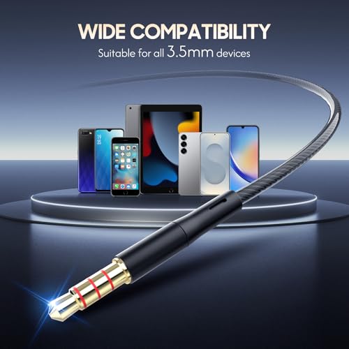LWZCAM 5 Pack 3.5mm Wired Earbuds, Stereo Headphones with Microphone