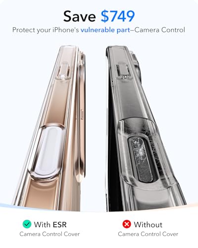ESR for iPhone 16 Pro Max Case, Compatible with MagSafe, Military-Grade Protective, Built-in Stash Stand Phone Case, Scratch-Resistant Back Cover, Clear - color: Clear, size: iPhone 16 Pro Max 6.9inch