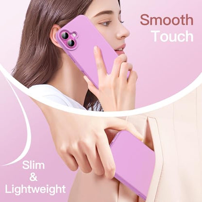 JETech Silicone Case for iPhone 16, Pink | Silky Soft Touch, Shockproof Protection, Scratch Resistant, Microfiber Lining - color: Pink, size: iPhone 16