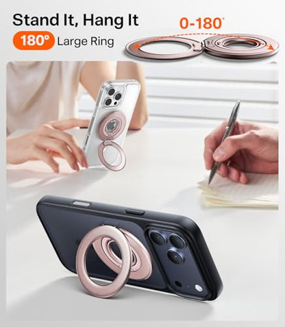TORRAS 2025 Flagship Magnetic Phone Grip Ring Holder Kickstand, Dusty Rose - color: Dusty Rose Gold