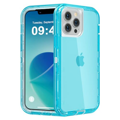 Follaroma for iPhone 12 Pro Max Case, Shockproof, Crystal Blue | Heavy Duty Shockproof Protection Phone Cases, Anti-Drop, Military Grade Dual Layer Transparent Rugged Protective Cover, 6.7" - color: Blue, size: iPhone 12 Pro Max 6.7‘’