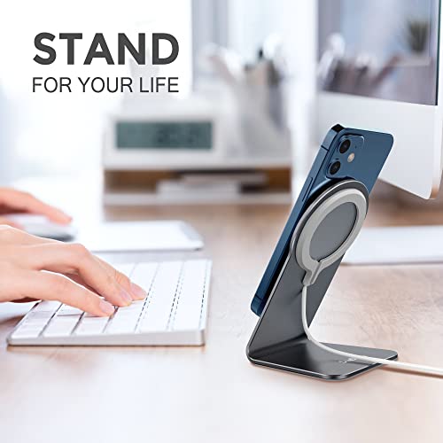 CreaDream Stand for MagSafe Charger, Aluminum Phone Stand Holder for iPhone - color: Gray