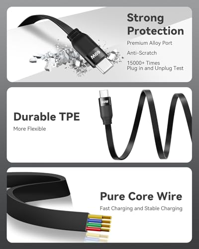 Multi Charging Cable, 2 in 1Retractable Multi Charging Cord - size: 27W TO 60W:2PACK