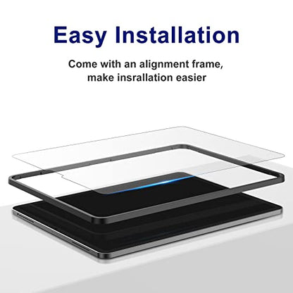 [2 Pack Matte Glass Screen Protector for iPad Air 5/iPad Air 4th Generation 10.9 Inch Bubble Free Anti-Glare Anti-Fingerprint Tempered Glass Film with Alignment Frame - size: iPad Air 5/4 10.9"