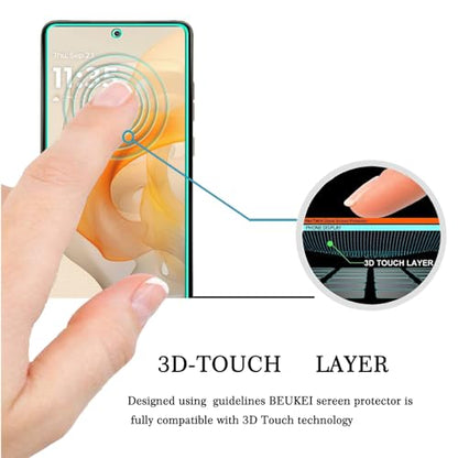 (3 Pack) Designed for Motorola Moto G Stylus 5G (2024) Screen Protector Tempered Glass,Touch Sensitive,Case Friendly, 9H Hardness