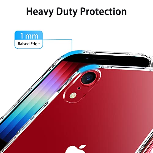 JJGoo Compatiable with iPhone XR Case Clear, Transparent Shockproof Phone Case, Slim Anti-Scratch Hard PC Back Protective Cover Bumper, Clear - color: Clear