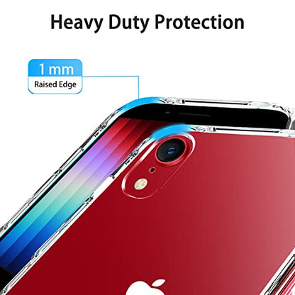 JJGoo Compatiable with iPhone XR Case Clear, Transparent Shockproof Phone Case, Slim Anti-Scratch Hard PC Back Protective Cover Bumper, Clear - color: Clear