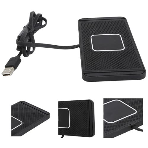 15W Non-Slip Wireless Car Charger, Fast Charging Mat for Safe Driving, Applicable to Mobile Phones, Silicone Material