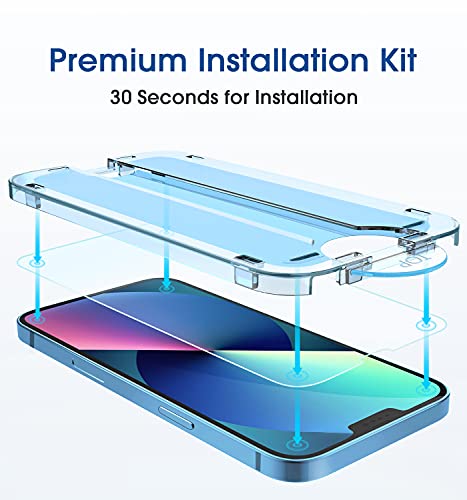 amFilm OneTouch for iPhone 13/13 Pro Screen Protector 6.1" Tempered Glass - size: IPH13-6.1”