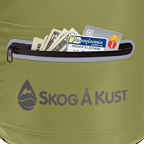 Skog Å Kust DrySak Roll Top Waterproof Bag, 5, 10 & 20 Liter - color: Army Green, size: 10 Liter