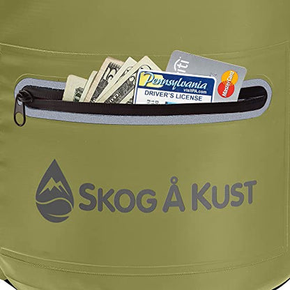 Skog Å Kust DrySak Roll Top Waterproof Bag, 5, 10 & 20 Liter - color: Army Green, size: 10 Liter