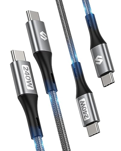 Silkland 240W USB C to USB C Cable, Type C Fast Charging Cable 10FT(2 Pack) - size: 10FT