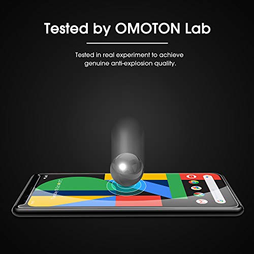 OMOTON [4 Pack Screen Protector for Google Pixel 4 (5.7 Inch), Tempered Glass/Scratch Resistant/Only Cover Display Area - size: Pixel 4-5.7 inch