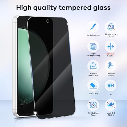 3+3 for Samsung Galaxy S23 FE 5G Privacy Screen Protector Camera Protector - size: Galaxy S23 FE Privacy