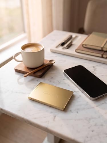 Clutch - Pro USB-C Portable Charger - Compatible with iPhone 15, 16, 17 & Android Devices - Power Bank Magnetic Battery - TSA Travel Approved - USB Rechargeable - Built-in Cable - 5000 mAh - 3.7oz - color: Gold