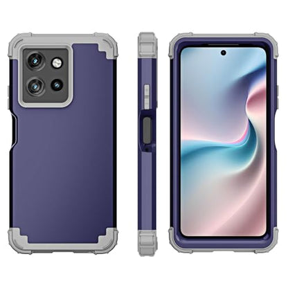 Phone Case for Motorola Moto G Power 2025/Moto G Play 5G 2025 Hard Cover Shockproof Soft Silicone Bumper Hybrid Three Layer Heavy Duty Grip Rugged Protective Cell GPower GPlay XT2515-1 Blue - color: Blue