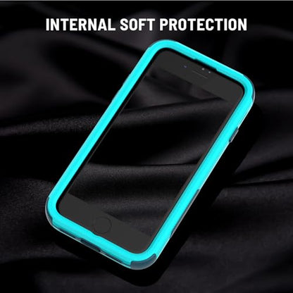X-belmox Heavy Duty Phone Case for iPhone SE 3rd Gen with Screen Protector, 3 in 1 iPhone SE 2020/2022 Case [Shockproof] Rugged Protective [Drop Proof] for iPhone 7/8 case 4.7" - Turquoise Green - color: Turquoise