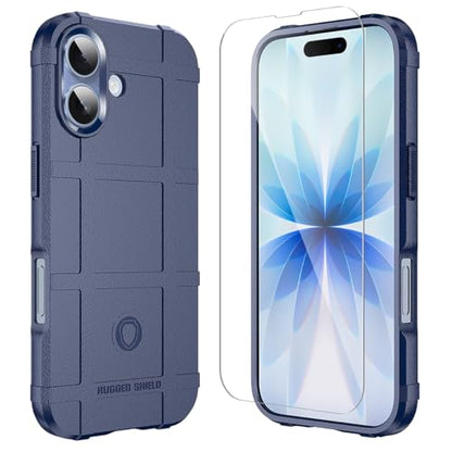 Rugged Shield Case for iPhone 17 (6.3"), 8ft Military Drop Proof, Wear Resistant Tactical Cover, Navy Blue - color: Navy Blue, size: iPhone 17