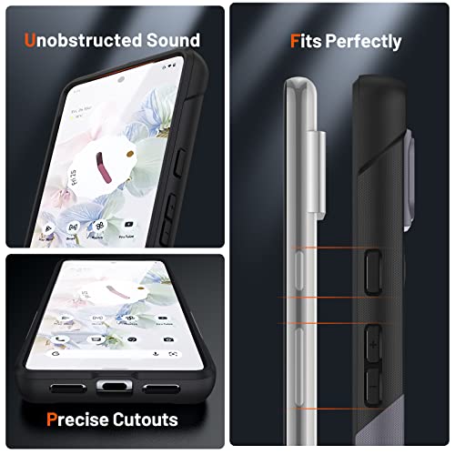 Jeylly Compatible with Google Pixel 7 Pro Case, Shockproof Full Body Protection Hybrid Hard PC+Soft TPU Rubber Slim Fit Durable Cover Case for Google Pixel 7 Pro 6.7 inch, Gray - color: A Gray+Black, size: Google Pixel 7 Pro