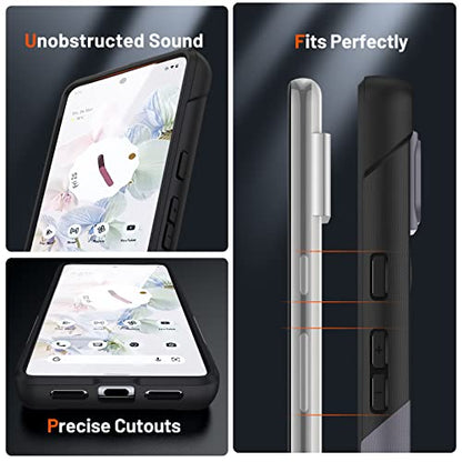 Jeylly Compatible with Google Pixel 7 Pro Case, Shockproof Full Body Protection Hybrid Hard PC+Soft TPU Rubber Slim Fit Durable Cover Case for Google Pixel 7 Pro 6.7 inch, Gray - color: A Gray+Black, size: Google Pixel 7 Pro