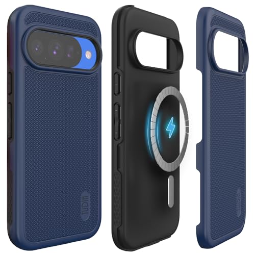 TUDIA MergeGrip [Compatible with Magsafe & Pixelsnap] Cases for Google Pixel 10 / Pixel 10 Pro Case 2025 – [Military Grade Drop Tested] Dual Layer Slim Shockproof Heavy Duty Protection - Indigo Blue - color: Indigo Blue, size: Pixelsnap 10 / 10 Pro
