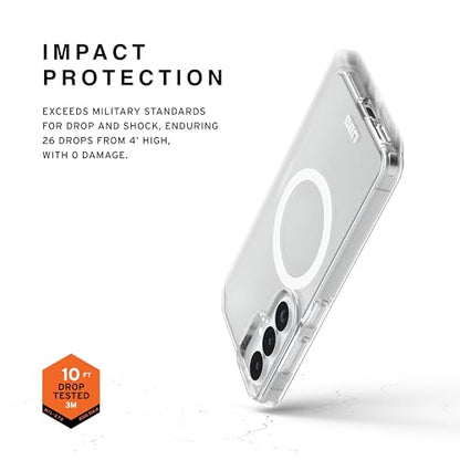 URBAN ARMOR GEAR UAG for Samsung Galaxy S26 Case 6.3" Scout Clear - Magnetic Charging Compatible Transparent Rugged Military Drop Tested Protective Cover, Ice/White - color: Scout Clear - Ice/White