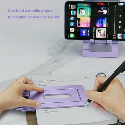 Cell Phone Stand for Desk Foldable Ultra Slim Aluminum,Purple - color: Purple