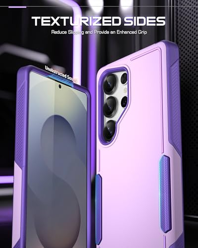 Poetic Neon Case for Samsung Galaxy S25 Ultra 5G, Dual Layer Heavy Duty Rugged Lightweight Slim Shockproof Protective Cover Phone Case, Purple - color: Purple