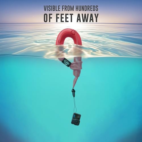 Waterproof Phone & Camera Float Wrist Strap for Underwater | Waterproof Float Strap Compatible with GoPro Hero 13, Insta360 X4, DJI Action 5 Pro, iPhone, OM System TG-7 & Kodak WPZ2 - color: Red Blaze