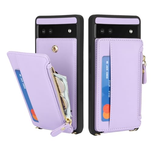 Cavor Compatible with Google Pixel 6a Case Wallet, Purple - color: Purple, size: Google Pixel 6a