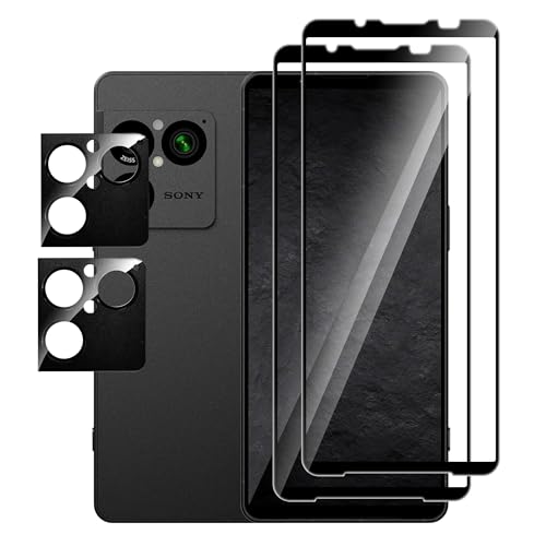for S-ony Xperia 1 VIII Screen Protector with Camera Lens Protector,9H Hardness Anti-Scratch Tempered Glass flim,Case Friendly,Anti-Fingerprint,Anti-Scratch (2+2 PACK) - color: Xperia 1 VIII
