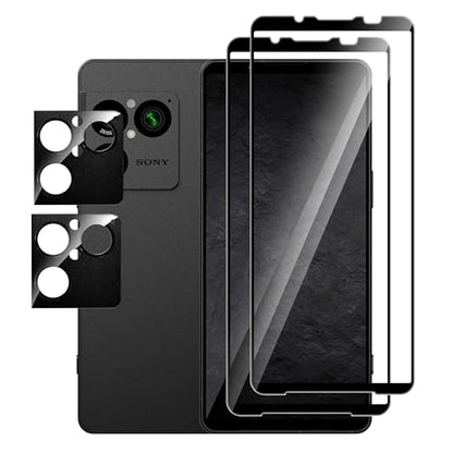 for S-ony Xperia 1 VIII Screen Protector with Camera Lens Protector,9H Hardness Anti-Scratch Tempered Glass flim,Case Friendly,Anti-Fingerprint,Anti-Scratch (2+2 PACK) - color: Xperia 1 VIII