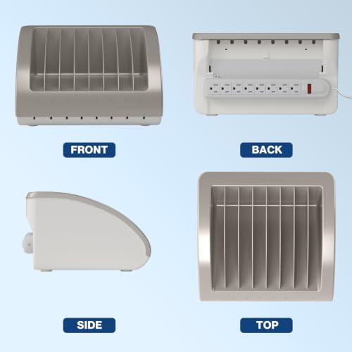 POCHAR 8-Device Universal AC Laptop Charging Station with Power Strip - size: 8 Tablet/Chromebook