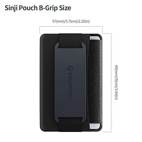 Sinjimoru Phone Grip Card Holder with Phone Stand, Silicone Midnight Blue - color: Midnight Blue